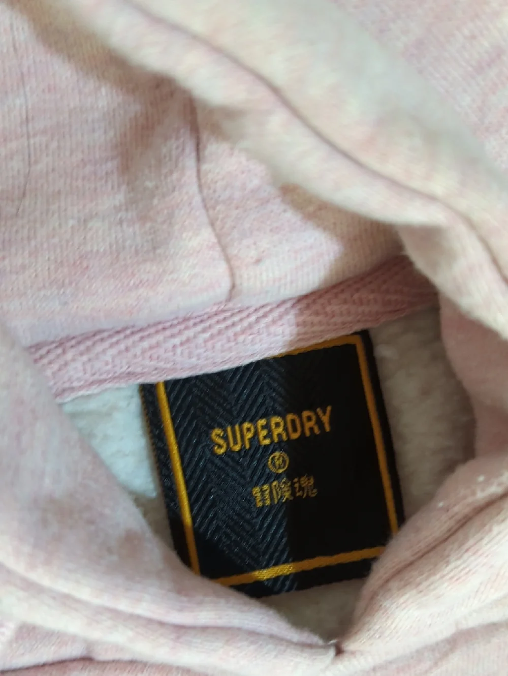 Real SuperDry Japan Pink Pullover Hoodie Streetwear Normcore Cotton Blend Sz M